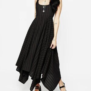 NEW Disturbia Womens Handkerchief Hem Dress US 8 Black Gothic Pockets Striped